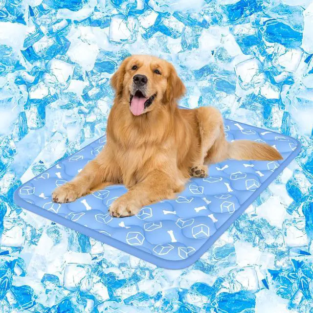 Main image of Dog Cooling Mat 2.0, Ocean Blue,44" x 32" Thick & Durable Cooling Mat for Extra Large Dogs, Long-Lasting Cool with Waterproof & Color-Changing Arc-Chill Tech (Q-Max>0.5) Washable& Non-Toxic