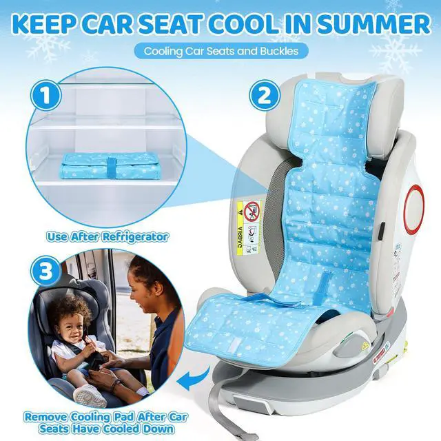 Alt view image 2 of 6 - Carseat Cooling Pad with Insulated Bag for Baby, Blue
