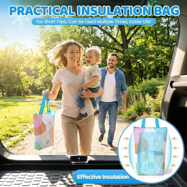 Alt view image 5 of 6 - Carseat Cooling Pad with Insulated Bag for Baby, Blue