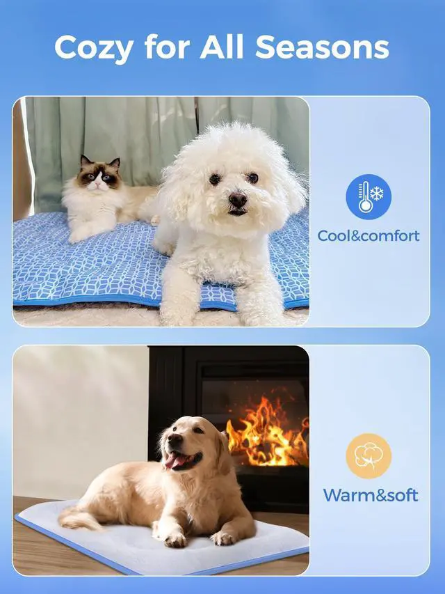 Alt view image 6 of 7 - Thick PCM Dog Cooling Mat 44x32in, Color-Changing&Arc-Chill 3.0 Tech