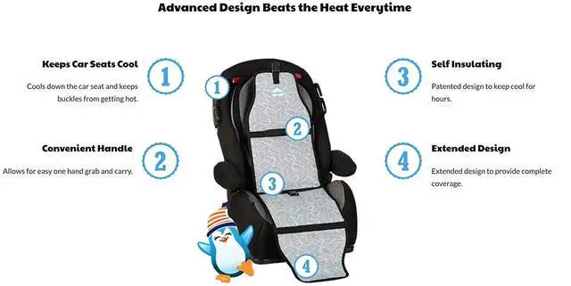 Alt view image 3 of 4 - Car Seat Cooling Pad for Babies, Toddlers & Kids| PopsicleWhite