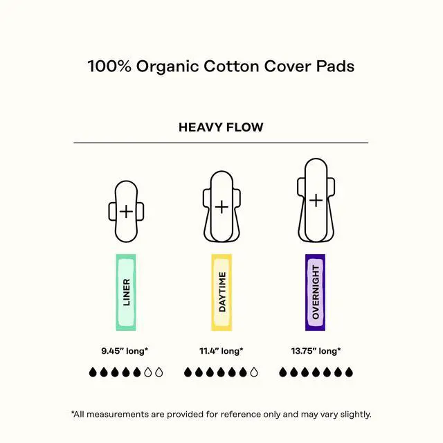 Alt view image 5 of 7 - - Cooling Herbal - Heavy Flow Daytime Pads for Women