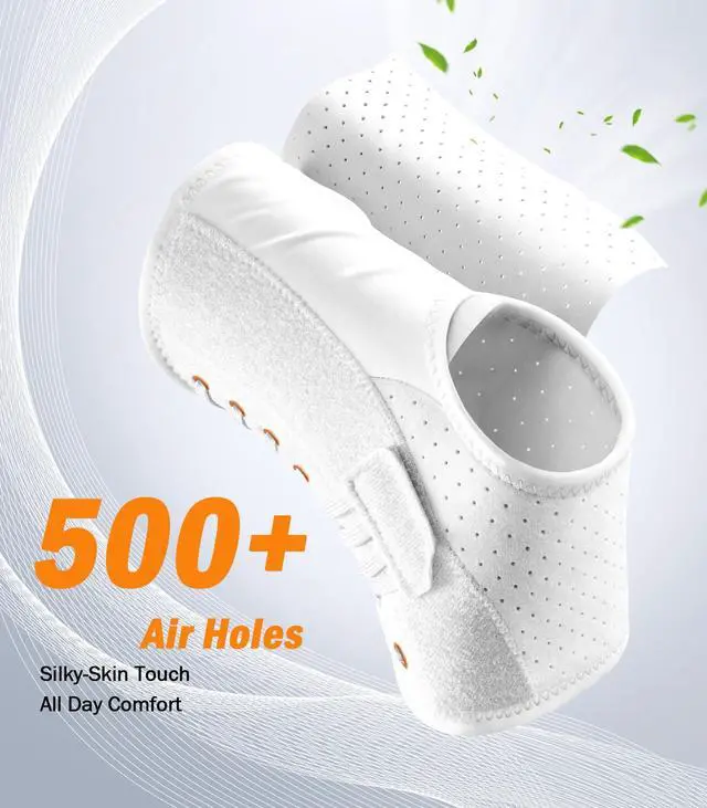 Alt view image 4 of 7 - Slim-Fit Ankle Brace for Sprained Ankle, Quick Lace Up Ankle Support for Women Men with 2 Auto-Shaped Pads, Air Fabric Cool Ankle Stabilizer for Injury Recover, Running,Sports,White,S