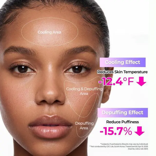 Alt view image 4 of 7 - Cooling Signal Depuff Toner Pad - Color Changing Face Pads for Morning Puffiness & Redness Relief with 10 Types of Hyaluronic Acid, Caffeine & Panthenol, Korean Skincare 60 Pads (1 Pack)