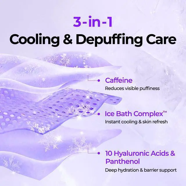 Alt view image 6 of 7 - Cooling Signal Depuff Toner Pad - Color Changing Face Pads for Morning Puffiness & Redness Relief with 10 Types of Hyaluronic Acid, Caffeine & Panthenol, Korean Skincare 60 Pads (1 Pack)