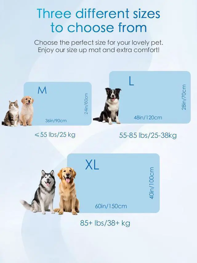 Alt view image 6 of 7 - Large Dog Cooling Mat, Q-MAX0.46 Thickened Breathable Cold Pad for Summer Active Dog, 48"x28" Indoor Outdoor Kennel Crate Pet Bed, Rapid Cooling Washable Durable Non-Gel Blue