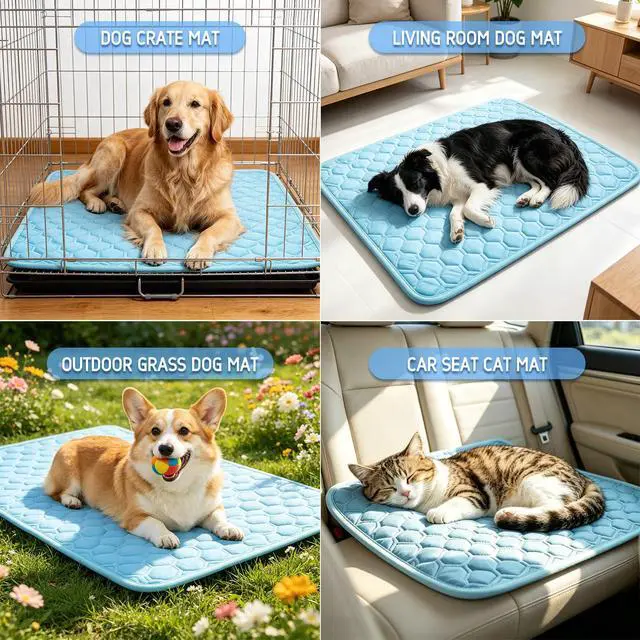 Alt view image 3 of 6 - Arc-Chill Dog Cooling Mat, Non-Slip Washable Portable Cool Pad