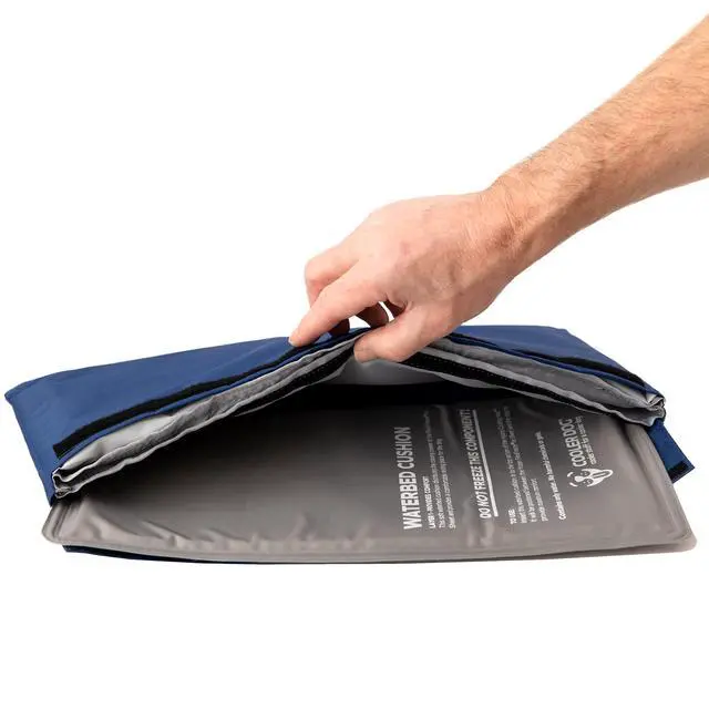 Alt view image 6 of 7 - Hydro Cooling Mini Mat for Dogs Dog Cooling Mat & Cooling Pad for Hot Weather Triple Layer Ice & Water Cooling System (18" x 10.5")