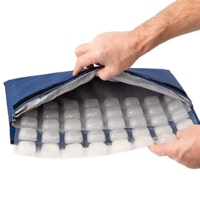 Alt view image 4 of 7 - Hydro Cooling Mini Mat for Dogs Dog Cooling Mat & Cooling Pad for Hot Weather Triple Layer Ice & Water Cooling System (18" x 10.5")