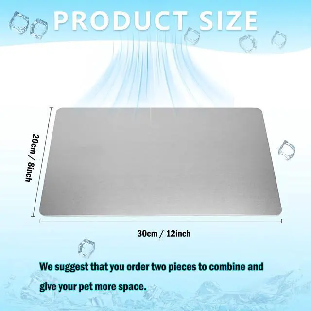 Alt view image 3 of 7 - Rabbit Cooling Pad, Hamster Cool Plate Ice Bed, Pet Cool Mat, 12x8IN