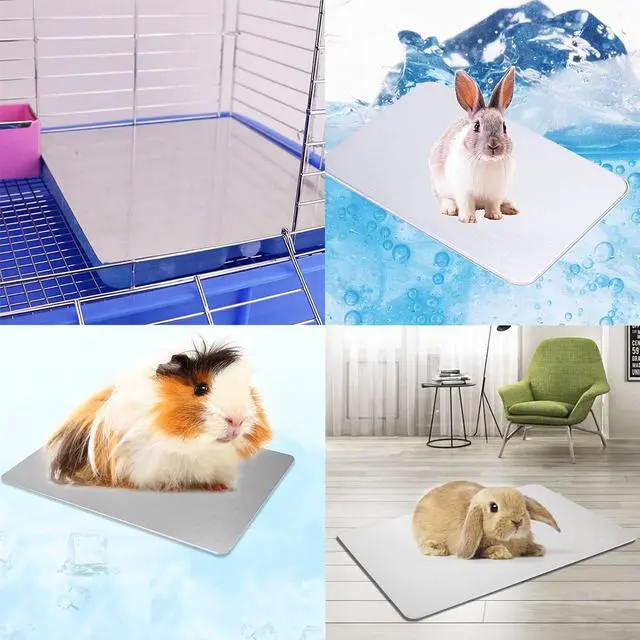 Alt view image 7 of 7 - Rabbit Cooling Pad, Hamster Cool Plate Ice Bed, Pet Cool Mat, 12x8IN