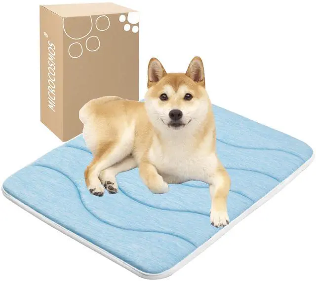 Main image of 0.8" Thick Cooling Dog Foam Pad & Summer Pet Sleeping Mat, Machine Washable, Materials Safe, Portable Flat Pet Bed for Dogs.(Sky Blue, 24" x 18")