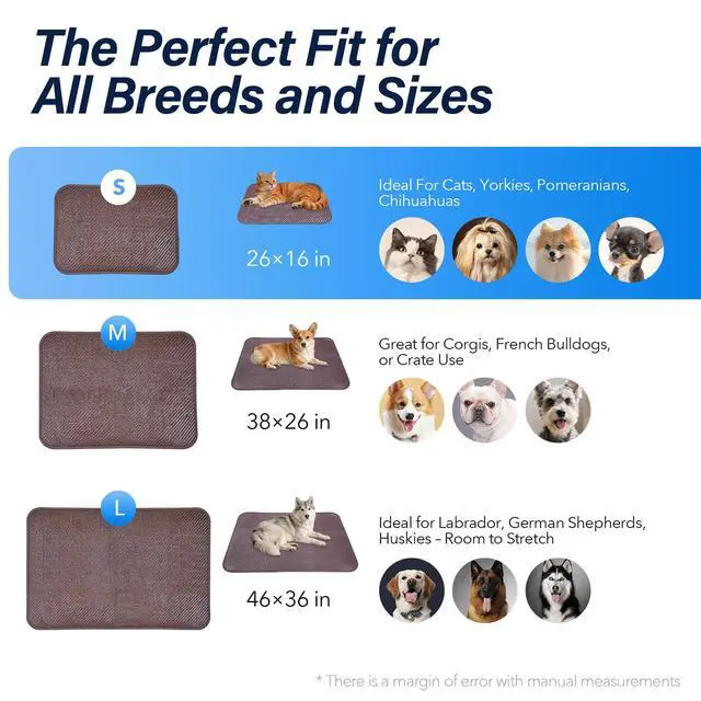 Alt view image 6 of 7 - Cooling Pad for Small Dogs & Cats, Cool-to-Touch, 16"x26", S