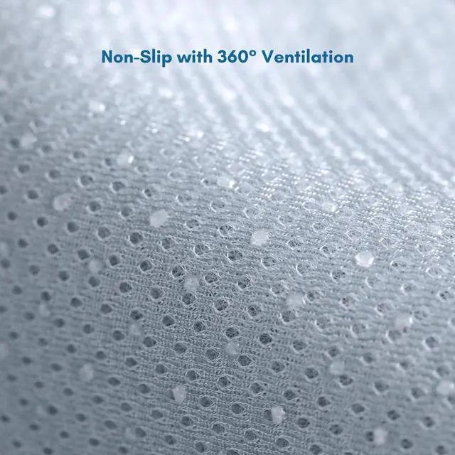 Alt view image 5 of 7 - FrostEase Dog Cooling Mat, Cooling Dog Bed and Cooling Pad for Dog and Cat with Qmax 0.4 Yarn, Breathable 3D Airflow Layers, Machine Washable Non Slip Base for Pets, Blue, M, 28"*20"