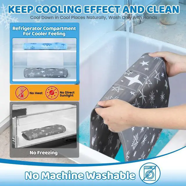Alt view image 5 of 6 - Reversible Stroller Cooling Pad, Water-Resistant & Comfortable, Gray