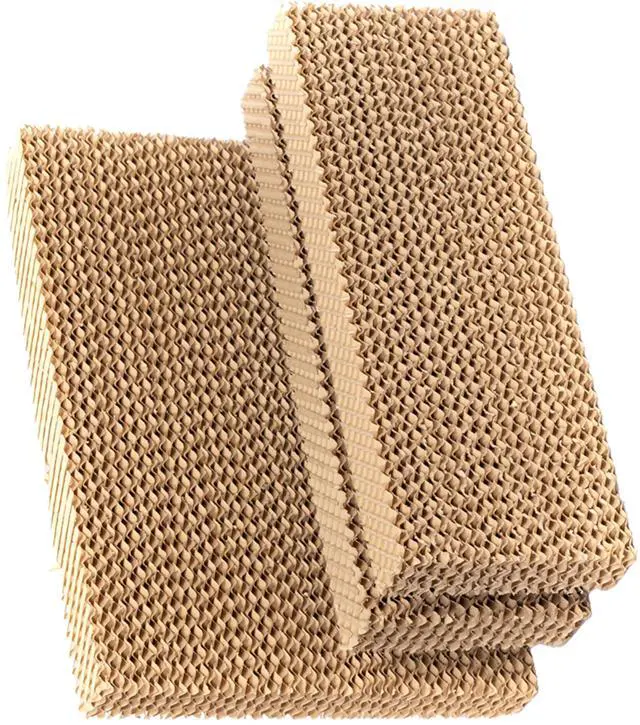 Main image of Replacement Evaporative Cooler Pads - Swamp Cooler Replacement Pads Corrugated Build - Low Odor Xel50 Media Evaporative Cooling Pad for 3100 CFM Cooler Fan - 3 Panels, 21.75 x 10 & 18