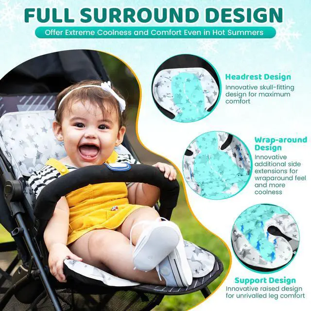 Alt view image 2 of 6 - Stroller Cooling Pad for Baby, Universal Fit