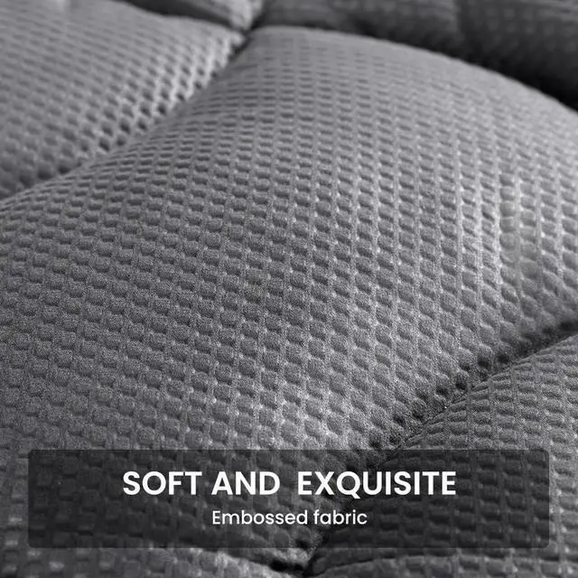 Alt view image 4 of 7 - Cooling Queen Mattress Topper, Premium Zoned Cool Mattress Pad Cover, Padded Mattress Protector Breathable Washable, Deep Pocket 8-21" (Grey, Queen)