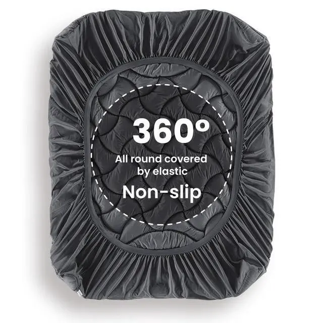 Alt view image 5 of 7 - Cooling Queen Mattress Topper, Premium Zoned Cool Mattress Pad Cover, Padded Mattress Protector Breathable Washable, Deep Pocket 8-21" (Grey, Queen)
