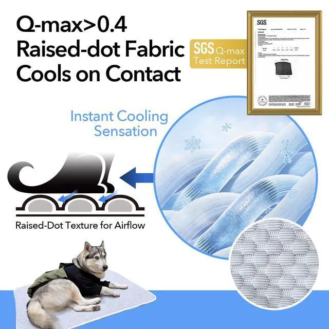 Alt view image 2 of 7 - Dog Cooling Mat 60"x40" Super Large for Giant Dogs, XL