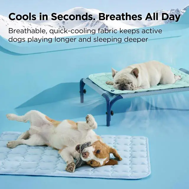 Alt view image 3 of 7 - ArcticMax Cooling Mat for Large Dogs,Q-Max>0.5 Chill Fiber,41In