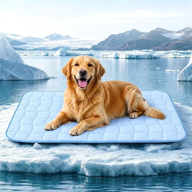 Main image of Cooling Mat for Dogs, X-Large Dog Cooling Pad, 44"x32", Blue