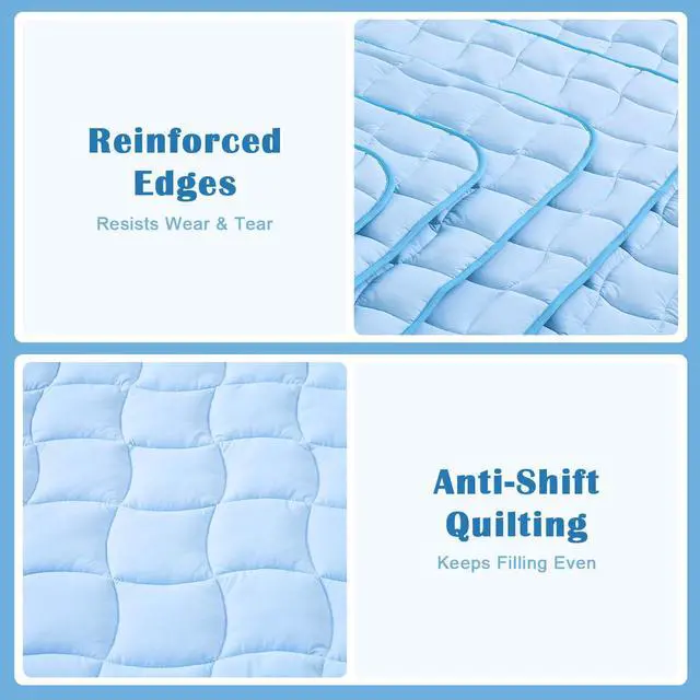 Alt view image 7 of 7 - Cooling Mat for Dogs, X-Large Dog Cooling Pad, 44"x32", Blue
