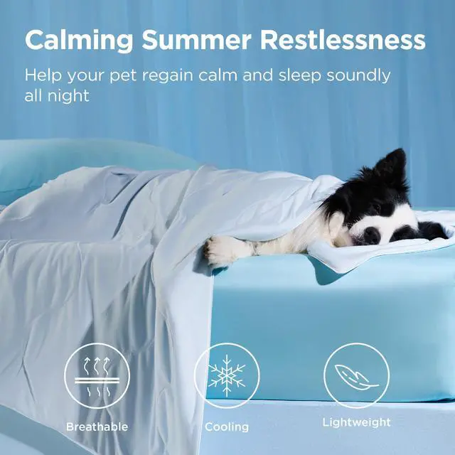 Alt view image 4 of 7 - Cooling Blanket for Large Dogs Breathable Throw Q-MAX>0.4,40x50