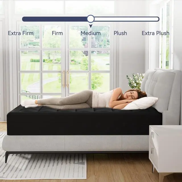 Alt view image 5 of 7 - 3 Inch Full Dual Layer Memory Foam Mattress Topper with Pillowtop