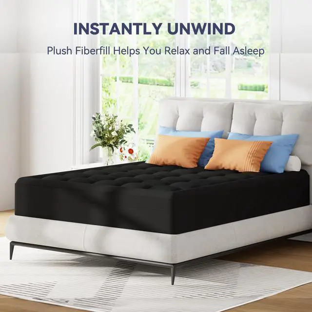 Alt view image 7 of 7 - 3 Inch Full Dual Layer Memory Foam Mattress Topper with Pillowtop