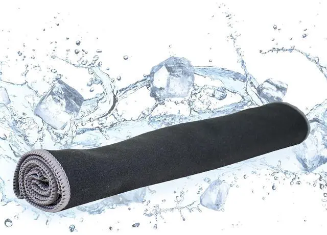 Main image of Chilly Pad Pro Soft Microfiber Instant Cooling Towel, Machine Washable, Black, 33"x10.5"