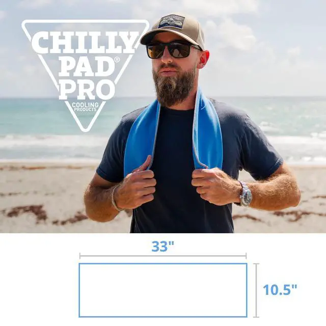 Alt view image 6 of 7 - Chilly Pad Pro Soft Microfiber Instant Cooling Towel, Machine Washable, Black, 33"x10.5"