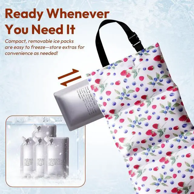 Alt view image 4 of 7 - Car Seat Cooling Pad, Insulated Cushion with Ice Pack for Stroller Car