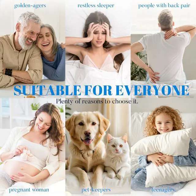 Alt view image 7 of 7 - 100% Waterproof King Size Mattress Topper, Viscose Made from Bamboo Pillow Top Mattress Protector for Back Pain Relief, Breathable Cooling Mattress Pad for Hot Sleeper, 8-21 Inch Deep Pocket