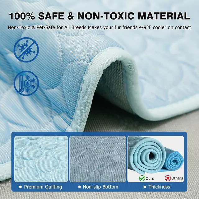Alt view image 3 of 7 - Dog Cooling Mat, Thick & Durable Cooling Mat for Dogs(Q-Max>0.4)