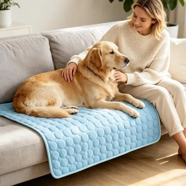 Alt view image 4 of 7 - Dog Cooling Mat, Thick & Durable Cooling Mat for Dogs(Q-Max>0.4)