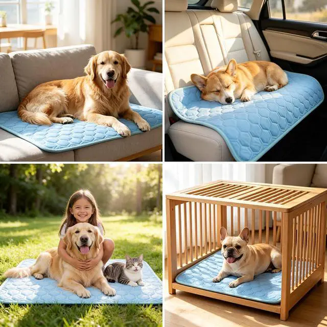 Alt view image 6 of 6 - Arc-Chill Cooling Mat for Dogs & Cats, Anti-Slip Washable Cool Pad
