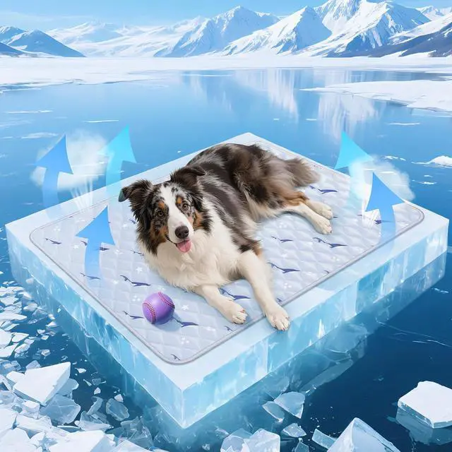 Main image of Cooling Mat for Dogs, Cooling Mat for Cats, Breathable Gel-Free, 27 x 39 In