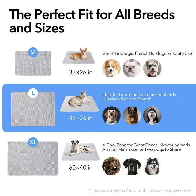 Alt view image 7 of 7 - Dog Cooling Mat for Large Dogs, 46"x36", L