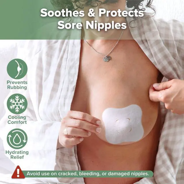 Alt view image 2 of 7 - Hydrogel Nipple Pads with Lanolin, 24 PCS Individually Wrapped