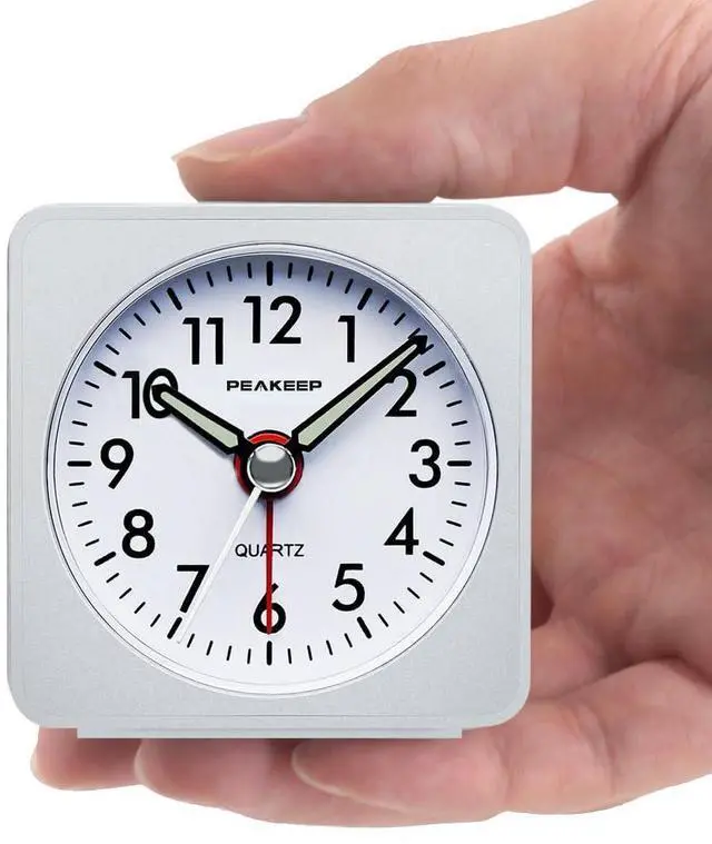 Main image of Ultra Small, Battery Travel Alarm Clock with Snooze and Light