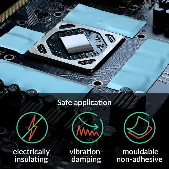 Alt view image 5 of 7 - TP-3: Premium Performance Thermal Pad, 100 x 100 x 1.5 mm