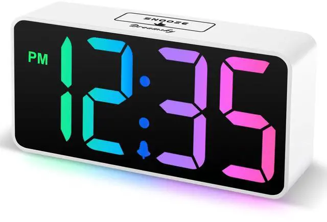 Main image of Small Digital Alarm Clock for Bedroom, RGB Desk Clock for Kid Girl