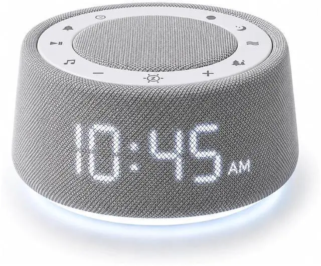 Main image of White Noise Alarm Clock for Bedroom, Night Light, Bluetooth Audio