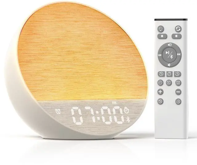 Main image of Sunrise Alarm Clock with Sound Machine, Bluetooth Speaker, Remote, Putty