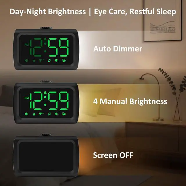 Alt view image 5 of 7 - 115dB Super Loud Alarm Clock for Heavy Sleepers Adults Teens