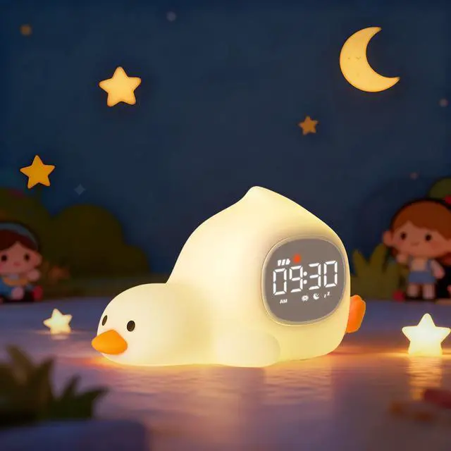 Main image of Duck Kids Alarm Clock with Night Light, OK to Wake Clock for Toddler