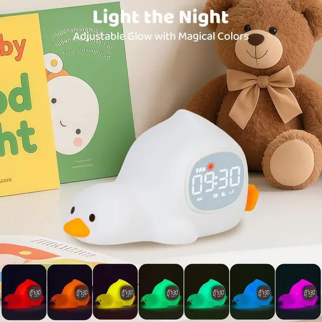 Alt view image 5 of 7 - Duck Kids Alarm Clock with Night Light, OK to Wake Clock for Toddler