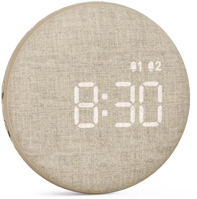 Main image of Travel Vibrating Alarm Clock for Heavy Sleepers, Dual Alarm