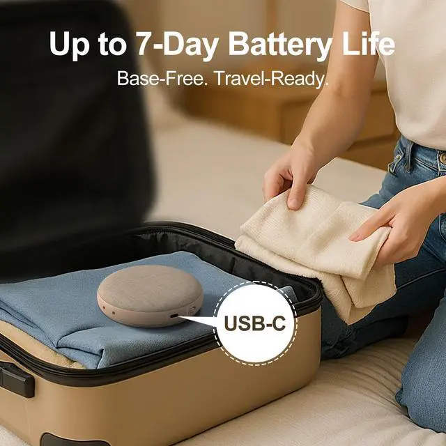 Alt view image 6 of 7 - Travel Vibrating Alarm Clock for Heavy Sleepers, Dual Alarm